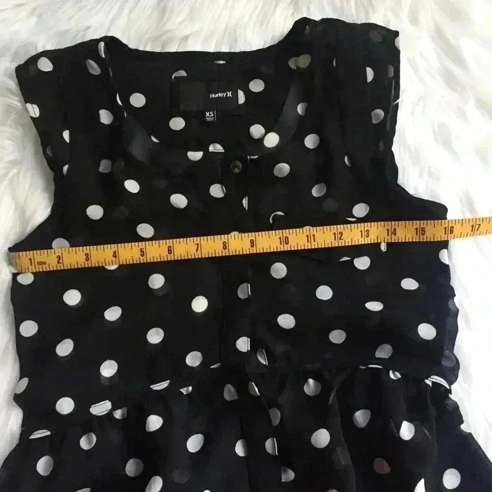 ✨ Hurley Black & White Polka Dot Tank - Picture 3 of 4